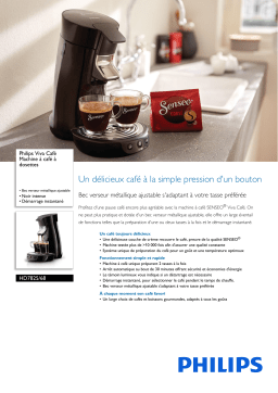 Philips HD7825/68 Viva Café Machine à café à dosettes Manuel utilisateur