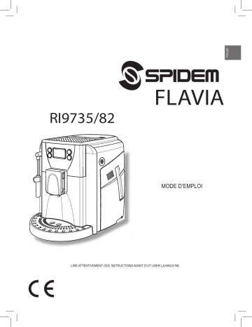 Spidem RI9735/82 Spidem Machine espresso Super Automatique Manuel utilisateur | Fixfr