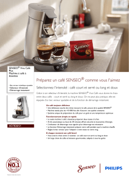 SENSEO® HD7828/51 SENSEO® Viva Café Plus Machine à café à dosettes Manuel utilisateur