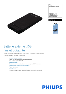 Philips DLP1012U/00 Batterie externe USB Manuel utilisateur