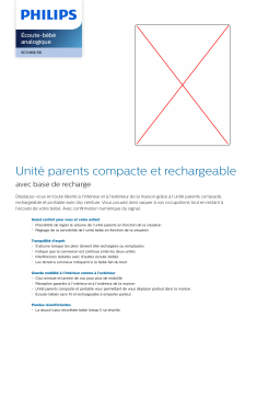 Philips SCD468/00 Écoute-bébé analogique Manuel utilisateur