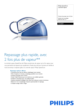 Philips GC6621/20 SpeedCare Centrale vapeur Manuel utilisateur