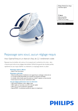 Philips GC8621/02 PerfectCare Aqua Centrale vapeur Manuel utilisateur