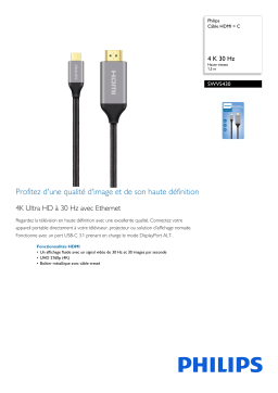 Philips SWV5430/10 Câble HDMI > C Manuel utilisateur