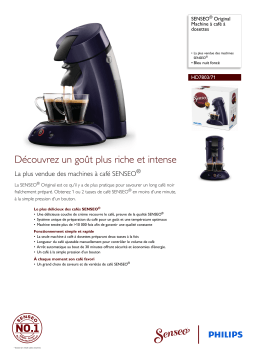 SENSEO® HD7803/71 SENSEO® Original Machine à café à dosettes Manuel utilisateur