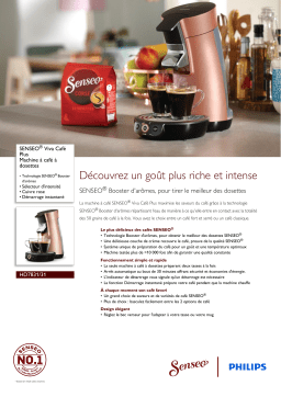 SENSEO® HD7831/31 SENSEO® Viva Café Plus Machine à café à dosettes Manuel utilisateur