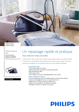 Philips GC7710/20 FastCare Centrale vapeur Manuel utilisateur