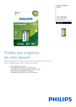Philips 9VB1A17/10 Rechargeables Batterie Manuel utilisateur
