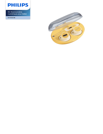 Philips SCH530/86 Kit thermomètre numérique pour bébé Manuel utilisateur | Fixfr