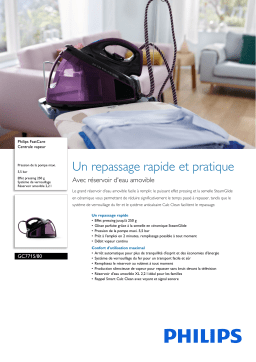 Philips GC7715/80 FastCare Centrale vapeur Manuel utilisateur