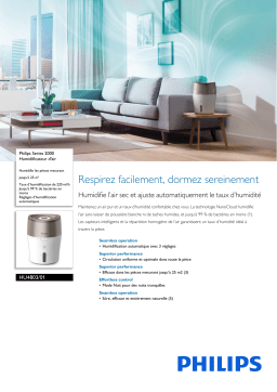 Philips HU4803/01 Series 2000 Humidificateur d'air Manuel utilisateur