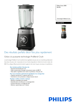 Philips HR2228/90 Series 5000 Blender Manuel utilisateur