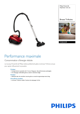 Philips FC8322/09 PowerLife Aspirateur avec sac Manuel utilisateur