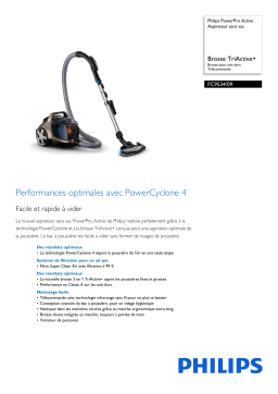 Philips FC9534/09 PowerPro Active Aspirateur sans sac Manuel utilisateur