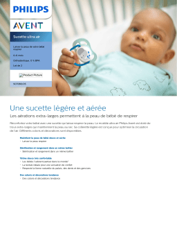 Avent SCF080/05 Avent Sucette ultra air Manuel utilisateur