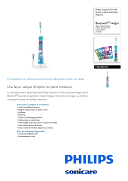 Sonicare HX6392/02 Sonicare For Kids Brosse à dents électrique - dispense Manuel utilisateur