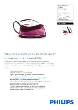 Philips GC7808/40 PerfectCare Compact Centrale vapeur Manuel utilisateur