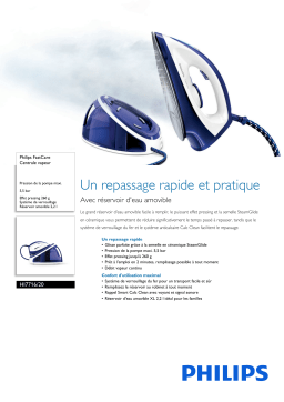 Philips HI7716/20 FastCare Centrale vapeur Manuel utilisateur