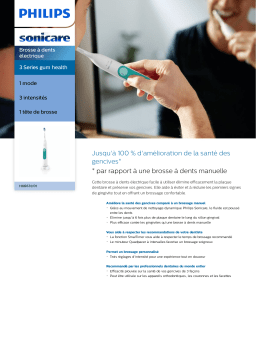 Sonicare HX6631/01 Sonicare 3 Series gum health Brosse à dents électrique Manuel utilisateur