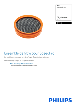 Philips CP0948/01 Ensemble de filtre Manuel utilisateur