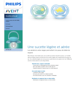 Avent SCF344/20 Avent Sucette ultra air Manuel utilisateur