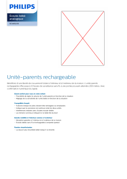 Philips SCX465/00 Écoute-bébé analogique Manuel utilisateur