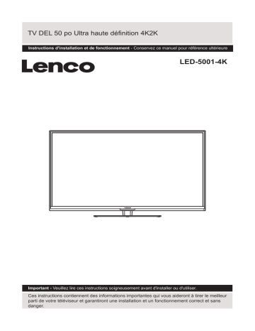 Lenco LED-5001-4K Manuel du propriétaire | Fixfr