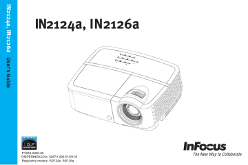 IN2124A | Infocus IN2126A Manuel du propriétaire | Fixfr