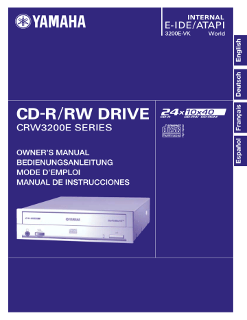 Yamaha CRW-3200 Manuel du propriétaire | Fixfr