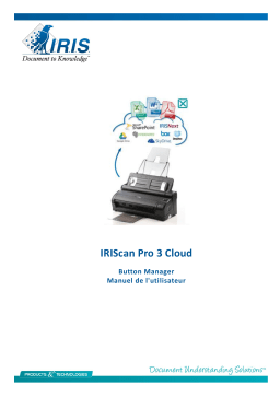 IRIS IRIScan Pro 3 Cloud Button Manager Manuel du propriétaire