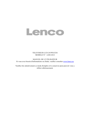 Lenco LED-2412 Manuel du propriétaire | Fixfr