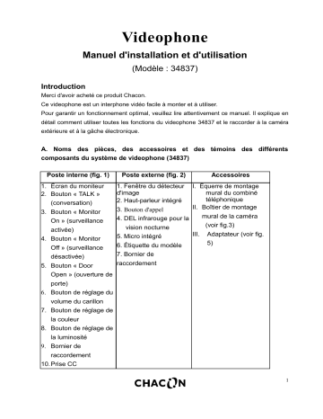 Chacon 34837 Manuel du propriétaire | Fixfr