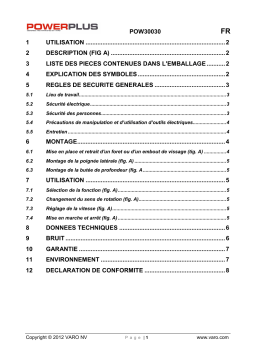 Powerplus pow 30030 Manuel du propriétaire