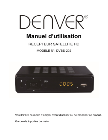Denver DVBS-202HD Manuel du propriétaire | Fixfr