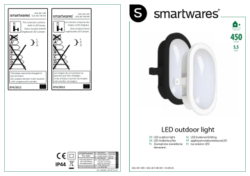 GOL-001-HW - 10.029.02 | Smartwares GOL-001-HW LED outdoor wall light Manuel du propriétaire | Fixfr