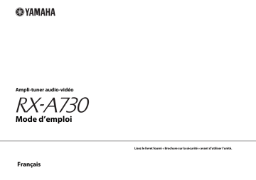 Yamaha RX-A730 Manuel du propriétaire | Fixfr