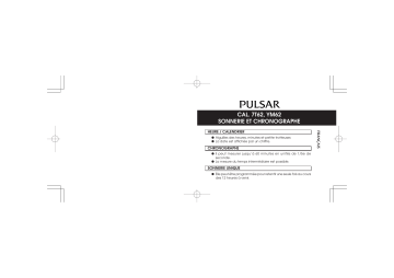 Pulsar 7T62 Manuel du propriétaire | Fixfr