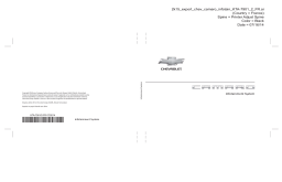 Chevrolet Camaro 2015 Infotainment System Manuel utilisateur