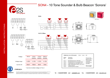 E2S SON4 Serie Manuel utilisateur | Fixfr