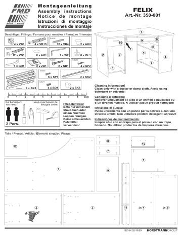 FMD Furniture FELIX 350-001 Serie Manuel utilisateur | Fixfr