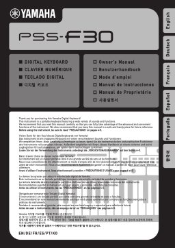 Yamaha PSS-F30 Manuel utilisateur