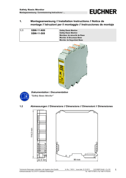 EUCHNER SBM-11-S08 Manuel utilisateur