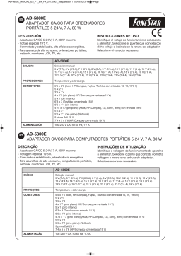 Fonestar AD-5800E Mode d'emploi