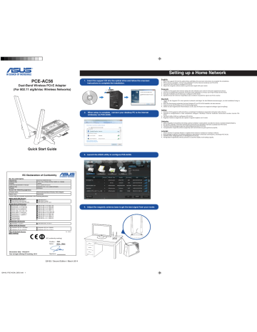 Asus PCE-AC56 Guide de démarrage rapide | Fixfr