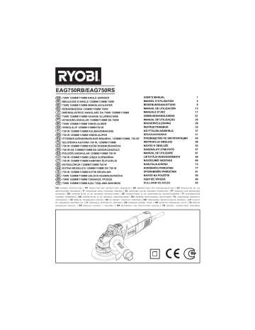 EAG750RB | Ryobi EAG750RS Mode d'emploi | Fixfr