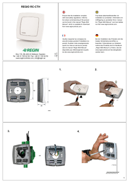 Regin REGIO RC-CTH Manuel utilisateur