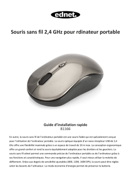 Ednet 81166 Wireless Notebook Mouse, 2.4 GHz Guide de démarrage rapide