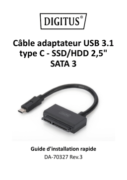 Digitus DA-70327 USB 3.1 Type-C™ - SATA 3 adapter cable Manuel du propriétaire