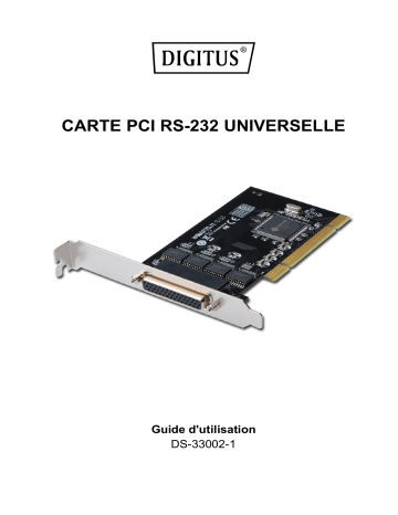 Digitus DS-33002-1 4-Port Serial interface card, PCI Manuel du propriétaire | Fixfr