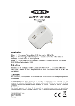 Ednet 31804 USB Power Adapter Manuel du propriétaire